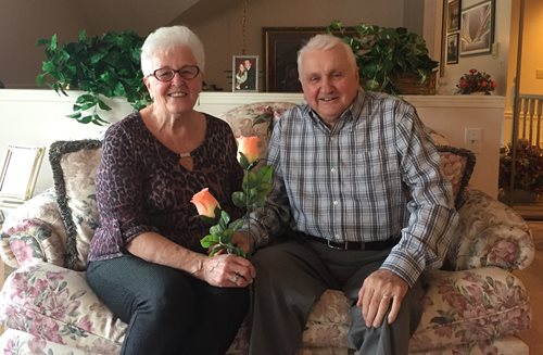 Oma and Opa sitting on couch