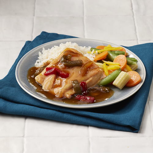 Image of the Salmon Teriyaki meal