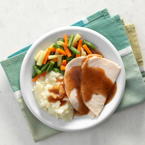 Image of Sliced Turkey in Gravy