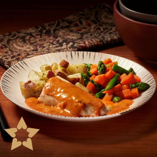 Image of Haddock with Creamy Tomato Basil Sauce