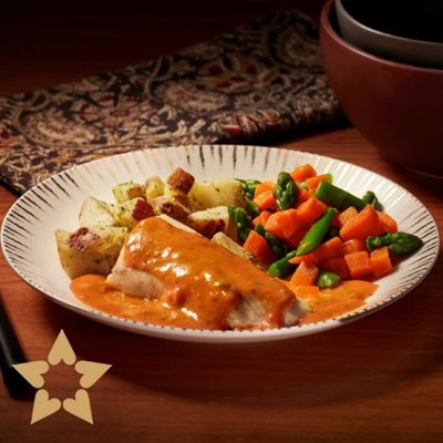 Image of Haddock with Creamy Tomato Basil Sauce