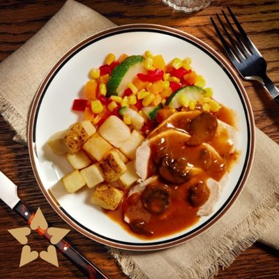 Image of Pork Roast with Paprika Mushroom Sauce