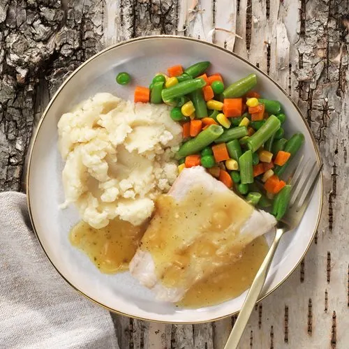 Haddock with Garlic Butter Sauce