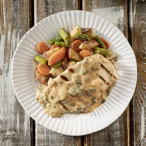 Grilled Chicken with Spinach Parmesan Sauce